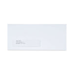 Peel Seal Strip Business Envelope, Address Window, #10, Square Flap, Self-Adhesive Closure, 4.13 x 9.5, White, 500/Box