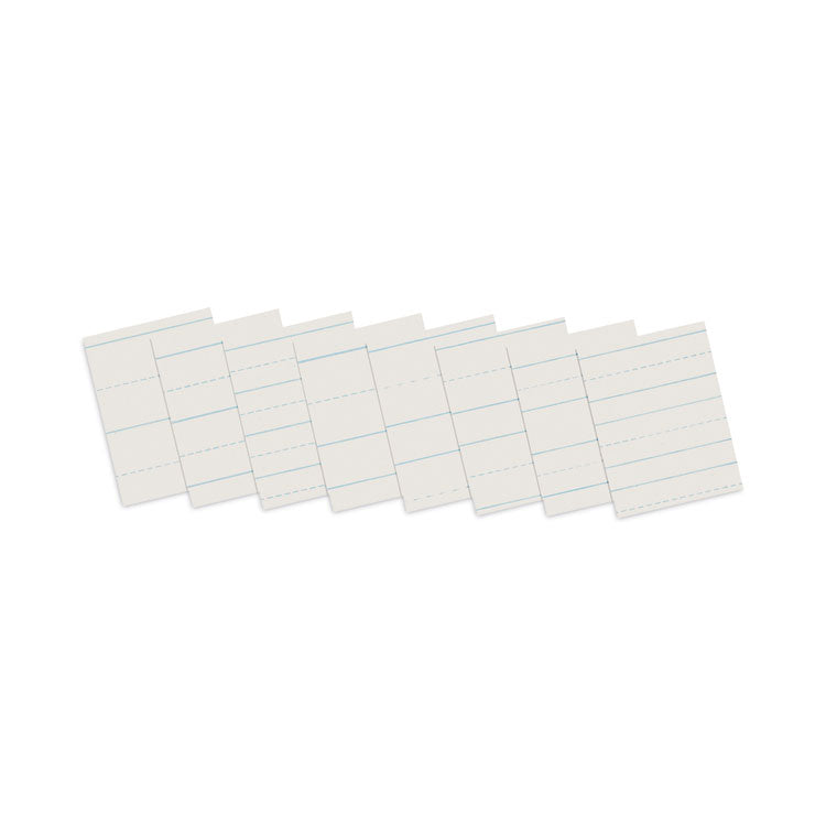 Skip-A-Line Ruled Newsprint Paper, 3/4" Two-Sided Long Rule, 8.5 x 11, 500/Ream