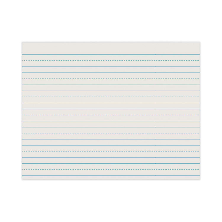 Skip-A-Line Ruled Newsprint Paper, 3/4" Two-Sided Long Rule, 8.5 x 11, 500/Ream
