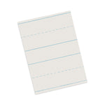 Skip-A-Line Ruled Newsprint Paper, 3/4" Two-Sided Long Rule, 8.5 x 11, 500/Ream