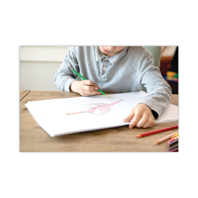 White Drawing Paper, 47 lb Text Weight, 9 x 12, Pure White, 500/Ream