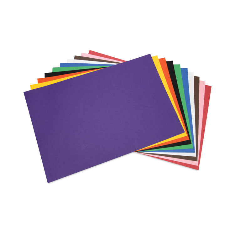Tru-Ray Construction Paper, 76 lb Text Weight, 12 x 18, Assorted Standard Colors, 50/Pack