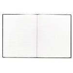 Executive Notebook with Ribbon Bookmark, 1-Subject, Medium/College Rule, Black Cover, (75) 10.75 x 8.5 Sheets