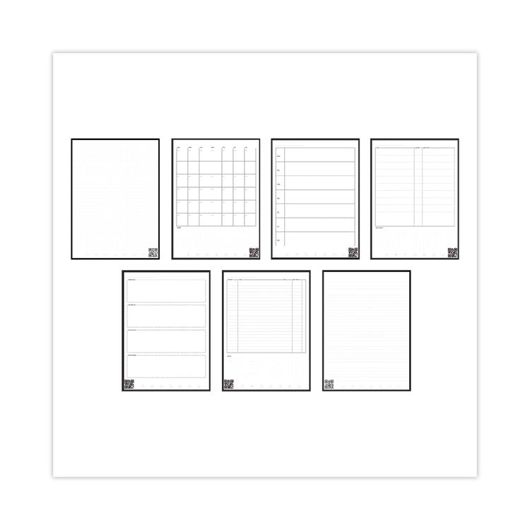 Fusion Smart Notebook, Seven Assorted Page Formats, Teal Cover, (21) 8.8 x 6 Sheets