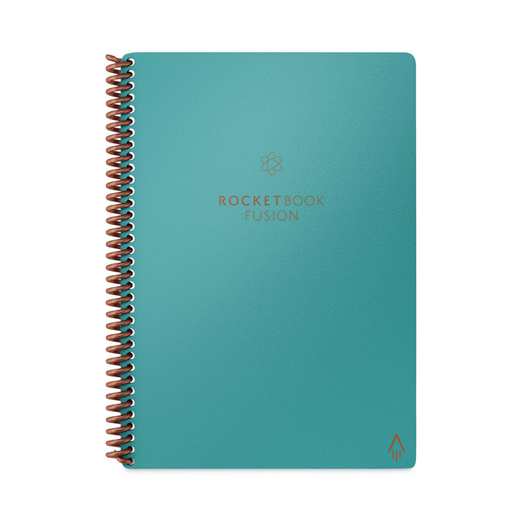 Fusion Smart Notebook, Seven Assorted Page Formats, Teal Cover, (21) 8.8 x 6 Sheets