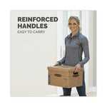 SmoothMove Classic Moving/Storage Boxes, Half Slotted Container (HSC), Small, 12" x 15" x 10", Brown/Blue, 20/Carton