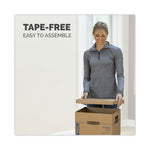 SmoothMove Classic Moving/Storage Boxes, Half Slotted Container (HSC), Small, 12" x 15" x 10", Brown/Blue, 20/Carton