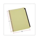Deluxe Preprinted Simulated Leather Tab Dividers With Gold Printing, 25-Tab, A To Z, 11 X 8.5, Buff, 1 Set