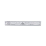 Clear Plastic Ruler, Standard/metric, 12" Long, Clear