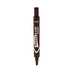 Marks A Lot Large Desk-Style Permanent Marker, Broad Chisel Tip, Brown, Dozen (8881)