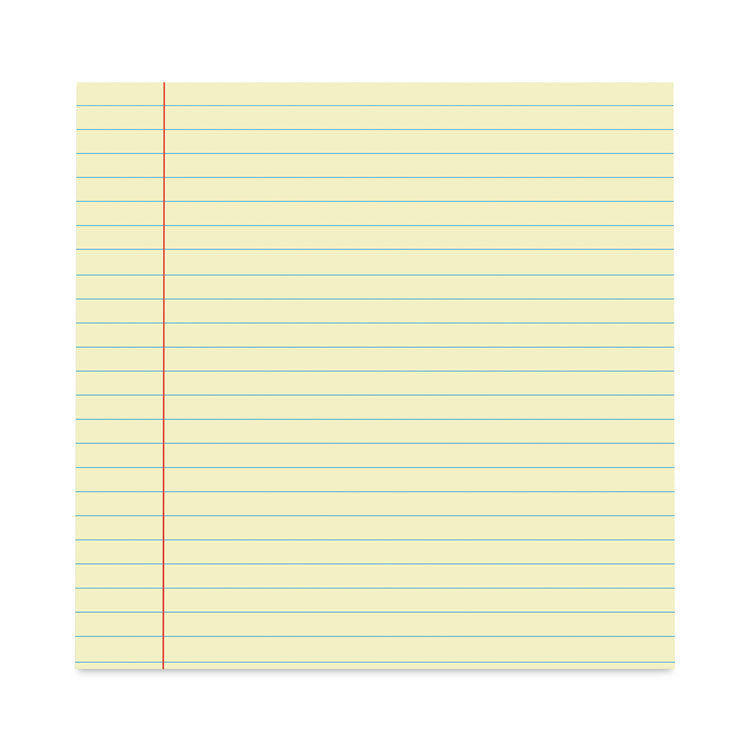 Glue Top Pads, Wide/legal Rule, 50 Canary-Yellow 8.5 X 11 Sheets, Dozen