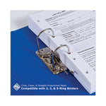 Perforated and Punched Paper, 7-Hole Punched, 20 lb Bond Weight, 8.5 x 11, White, 500/Ream