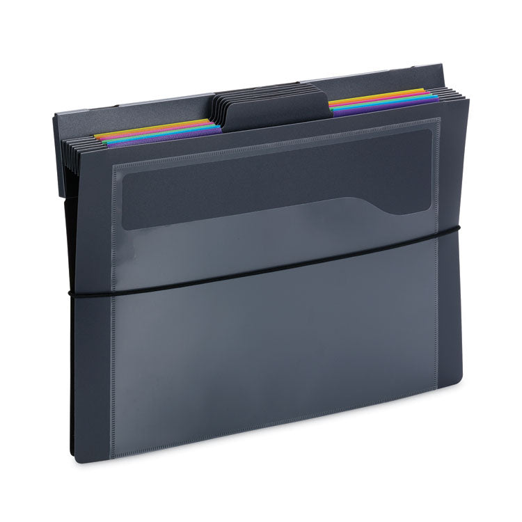 Cascading Wall Organizer, 6 Sections, Letter Size, 14.25 x 24.25, Gray, Neon Green, Neon Orange, Neon Pink, Purple, Yellow