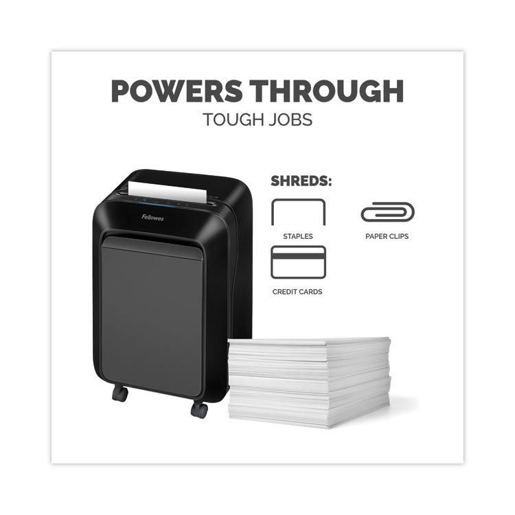 Powershred LX210 Micro-Cut Shredder, 16 Manual Sheet Capacity, Black