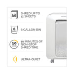 Powershred LX200 Micro-Cut Shredder, 12 Manual Sheet Capacity, White