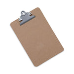 Hardboard Clipboard, 0.75" Clip Capacity, Holds 5 x 8 Sheets, Brown