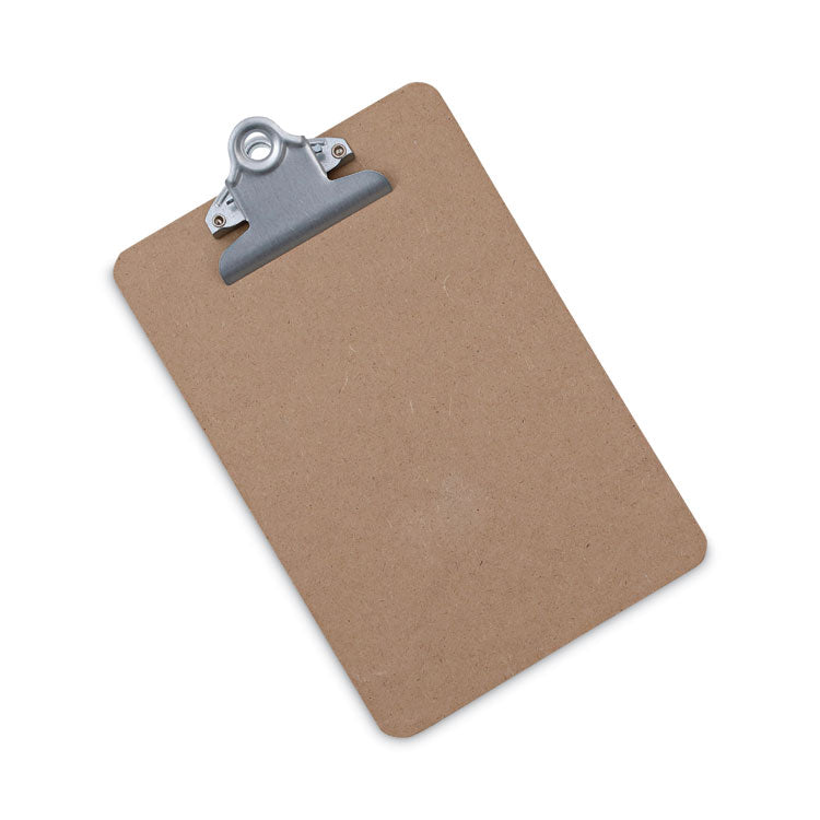 Hardboard Clipboard, 0.75" Clip Capacity, Holds 5 x 8 Sheets, Brown