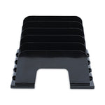 Recycled Plastic Incline Sorter, 5 Sections, Letter Size Files, 13.25" X 9" X 9", Black
