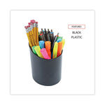 Recycled Big Pencil Cup, Plastic, 4.38" Diameter x 5.63"h, Black