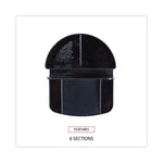 Deluxe Message Center, 6 Compartments, Plastic, 5.5 x 6.75 x 5, Black