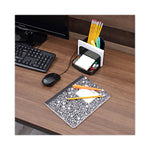 Deluxe Message Center, 6 Compartments, Plastic, 5.5 x 6.75 x 5, Black