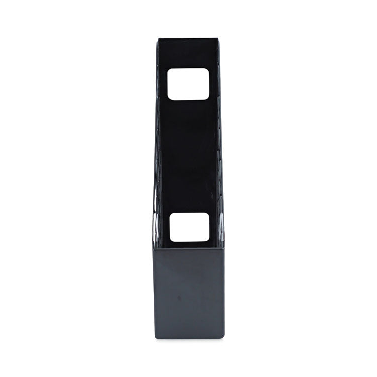 Recycled Plastic Magazine File, 3 x 10 x 11.88, Black