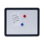 Recycled Cubicle Dry Erase Board, 15.88" x 12.88", White Surface, Charcoal Gray Plastic Frame