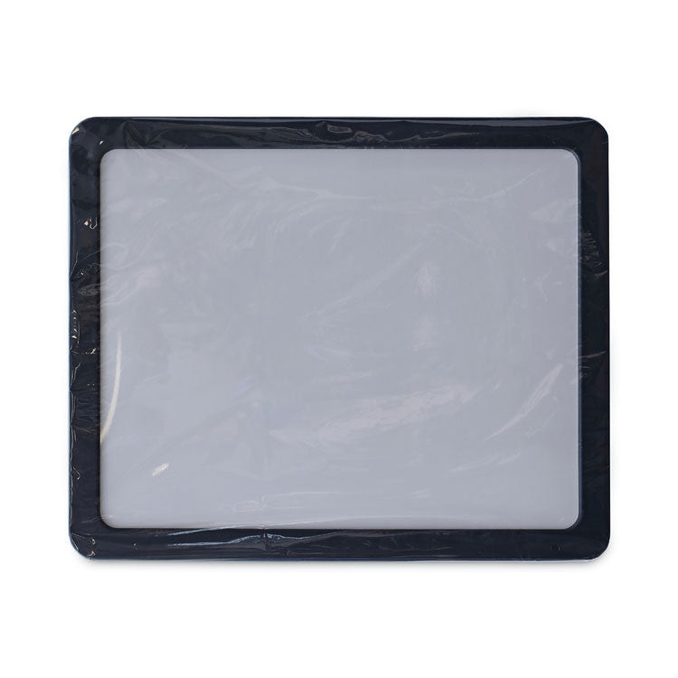 Recycled Cubicle Dry Erase Board, 15.88" x 12.88", White Surface, Charcoal Gray Plastic Frame