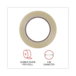 120# Utility Grade Filament Tape, 3" Core, 24 Mm X 54.8 M, Clear