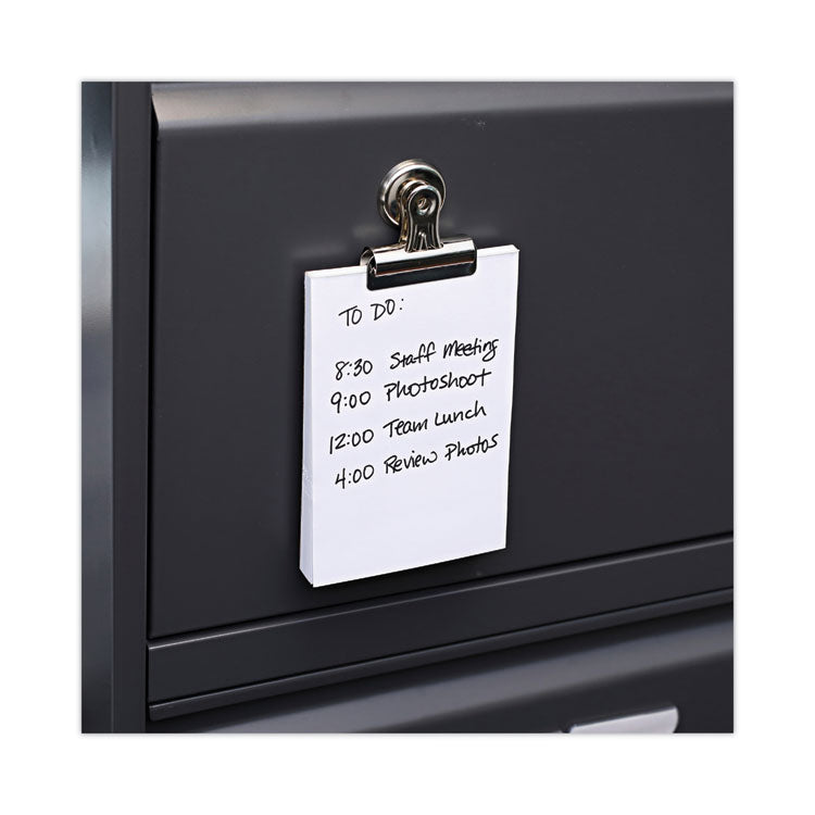 Bulldog Magnetic Clips, Medium, Nickel, 12/Pack