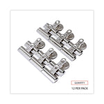 Bulldog Magnetic Clips, Medium, Nickel, 12/Pack