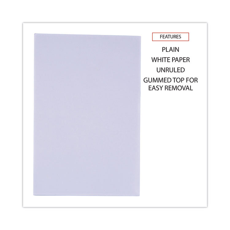 Scratch Pad Value Pack, Unruled, 4 x 6, White, 100 Sheets, 120/Carton