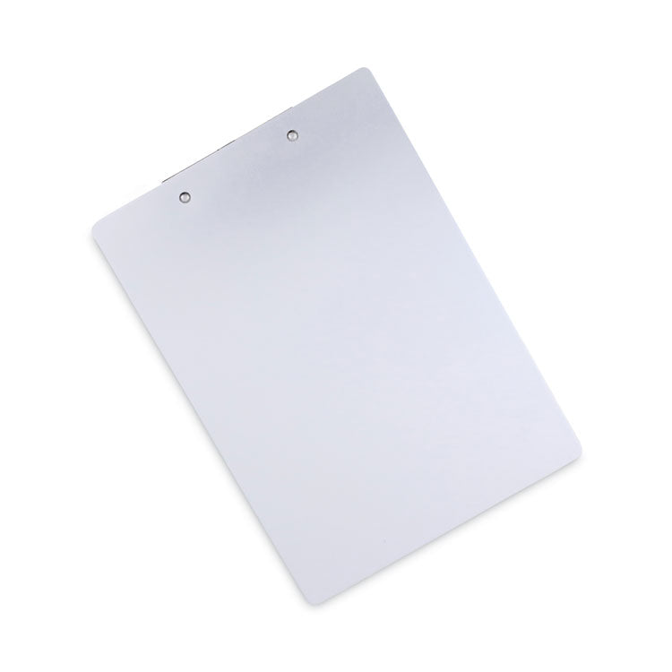 Aluminum Clipboard with Low Profile Clip, 0.5" Clip Capacity, Holds 8.5 x 11 Sheets, Aluminum