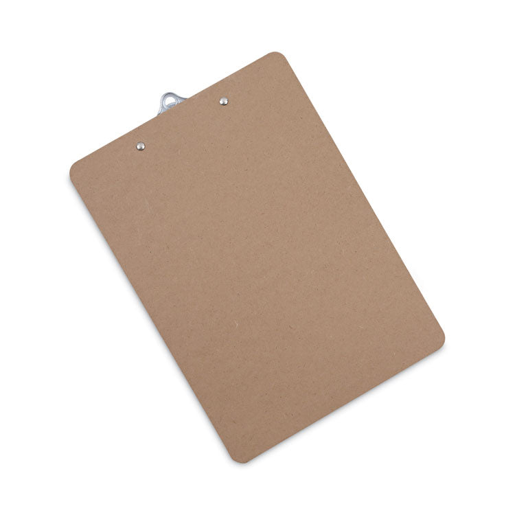 Hardboard Clipboard, 1.25" Clip Capacity, Holds 8.5 x 11 Sheets, Brown