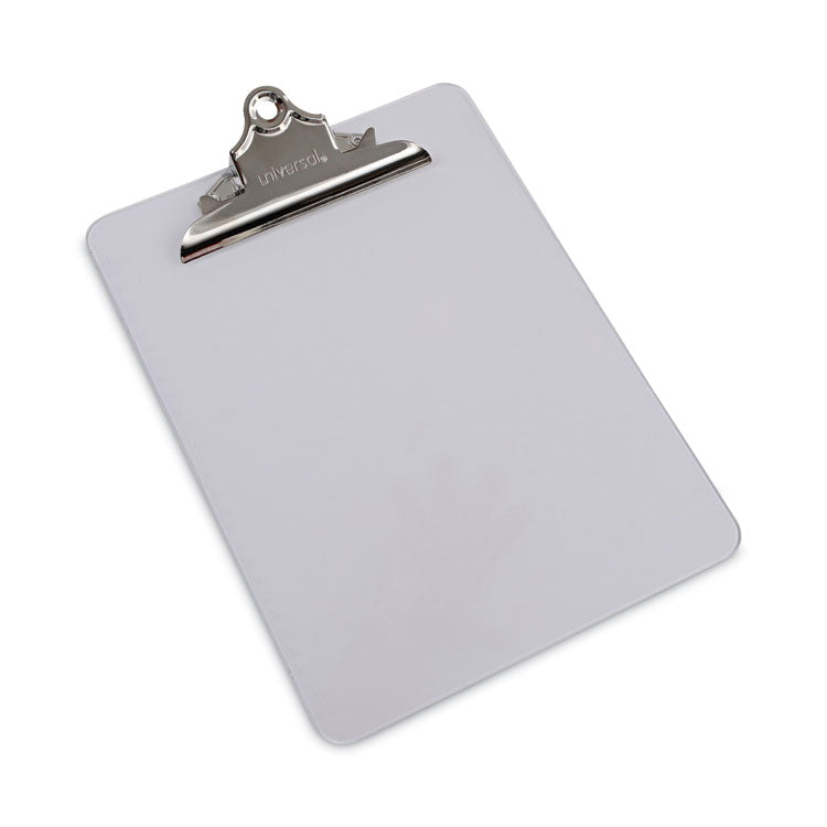 Plastic Clipboard with High Capacity Clip, 1.25" Clip Capacity, Holds 8.5 x 11 Sheets, Clear
