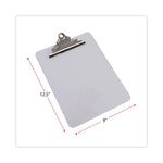 Plastic Clipboard with High Capacity Clip, 1.25" Clip Capacity, Holds 8.5 x 11 Sheets, Clear