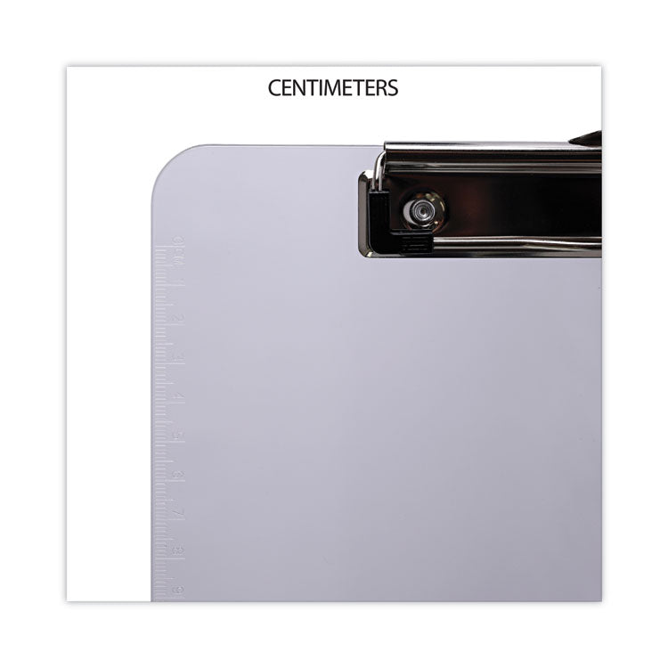 Plastic Clipboard with Low Profile Clip, 0.5" Clip Capacity, Holds 8.5 x 11 Sheets, Clear
