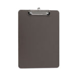 Plastic Clipboard with Low Profile Clip, 0.5" Clip Capacity, Holds 8.5 x 11 Sheets, Translucent Black