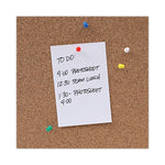 Cork Bulletin Board, 36" x 24", Tan Surface, Satin Aluminum Frame