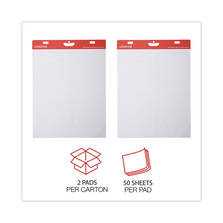 Renewable Resource Sugarcane Based Easel Pads, Unruled, 27 x 34, White, 50 Sheets, 2/Carton