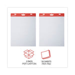 Renewable Resource Sugarcane Based Easel Pads, Presentation Format (1" Rule), 27 x 34, White, 50 Sheets, 2/Carton