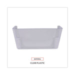 Wall Files, 3 Sections, Letter Size, 13" x 4" x 14", Clear, 3/Set