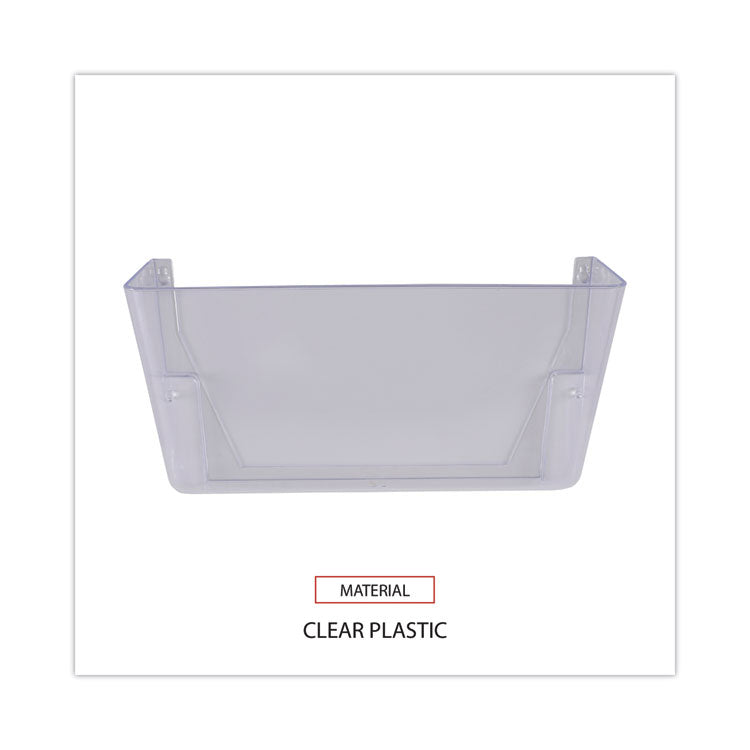 Wall Files, 3 Sections, Letter Size, 13" x 4" x 14", Clear, 3/Set