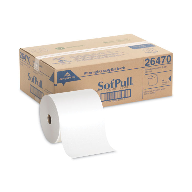 Hardwound Roll Paper Towel, Nonperforated, 1-Ply, 7.87" x 1,000 ft, White, 6 Rolls/Carton