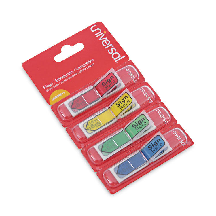 Deluxe Message Arrow Flags, "sign Here", Assorted Colors, 120/pack