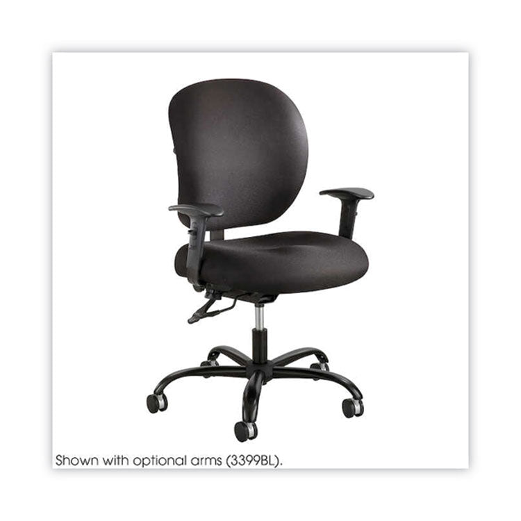 Alday Intensive-Use Chair, Supports Up To 500 Lb, 17.5" To 20" Seat Height, Black