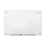 Infinity Magnetic Glass Marker Board, 48" x 36", White Surface