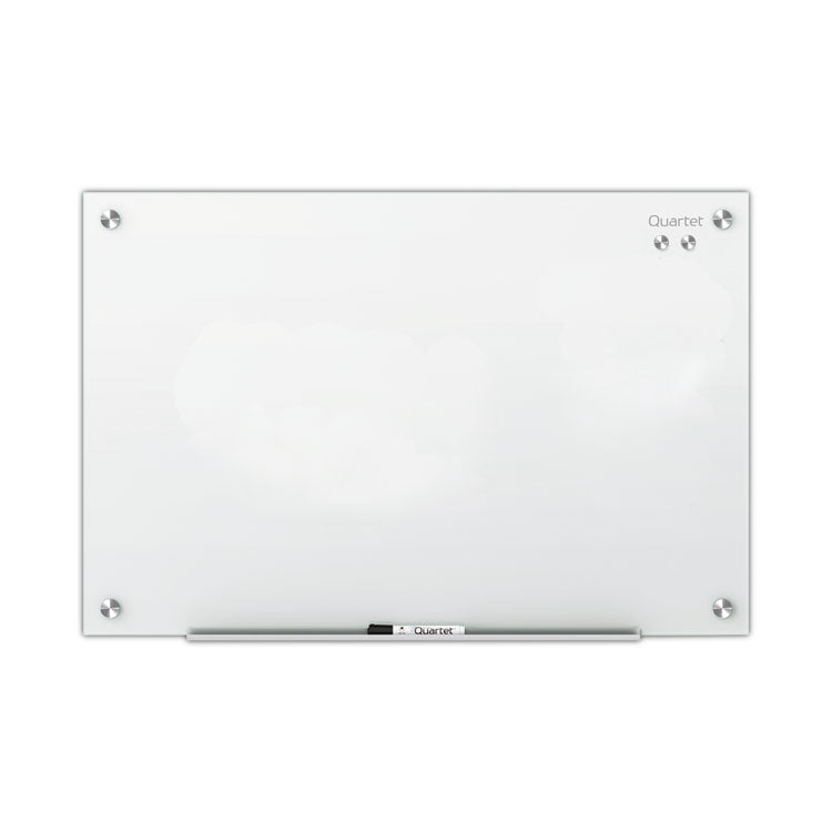 Infinity Magnetic Glass Marker Board, 48" x 36", White Surface