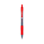 G2 Premium Gel Pen, Retractable, Fine 0.7 mm, Red Ink, Smoke/Red Barrel, Dozen