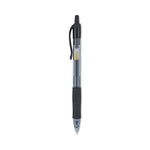 G2 Premium Gel Pen, Retractable, Fine 0.7 mm, Black Ink, Smoke/Black Barrel, Dozen